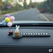 Load image into Gallery viewer, Car Temporary Stop Sign Multifunctional Cartoon Bunny Phone Number Temporary Parking Card Prompt License Plate Decoration
