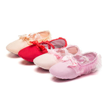 Load image into Gallery viewer, Children Practise Ballerina Shoes Woman Dance Shoes Girls Ballet Shoes Lace Bow Soft Sole Ballet Dance Slippers
