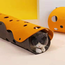 Load image into Gallery viewer, Splicing Cat Toy Felt Pom Nest Deformable Kitten Tunnel Collapsible Tube House Tunnel Interactive Pet Pusscat Security Sense
