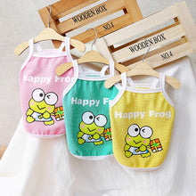 Load image into Gallery viewer, Spring Summer Pet Vest Lovely Frog Print Pet Puppy Dog Clothes for Small Dogs Pet Dog Vest Summer Pet Sling T Shirt Pet Clothing

