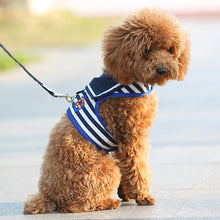 Load image into Gallery viewer, Navy Style Pet Dog Clothes Soft Breathable Leash Set for Small Medium Dogs Chihuahua Puppy Collar Cat Pet Dog Chest Strap Leash

