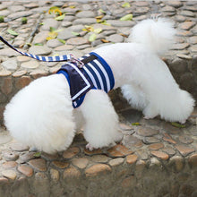 Load image into Gallery viewer, Navy Style Pet Dog Clothes Soft Breathable Leash Set for Small Medium Dogs Chihuahua Puppy Collar Cat Pet Dog Chest Strap Leash
