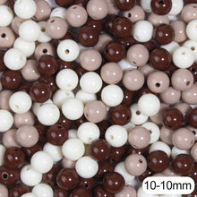 Load image into Gallery viewer, Cream Beads High Quality Acrylic Beads 100Pcs Round Candy Smooth Loose Beads Ball Jewelry Bracelet Making DIY

