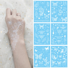 Load image into Gallery viewer, Small Fresh White Butterfly Tattoo Stickers Waterproof Long Lasting Temporary Body Art Tattoo Stickers for Women
