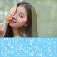 Load image into Gallery viewer, Small Fresh White Butterfly Tattoo Stickers Waterproof Long Lasting Temporary Body Art Tattoo Stickers for Women
