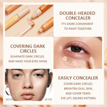 Load image into Gallery viewer, Double-head Concealer Cover Spots Acne Marks Waterproof Sweatproof Long Lasting Concealer Facial Makeup Cosmetics
