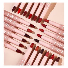 Load image into Gallery viewer, 16 Colors Double Head Matte Lipstick Lipliner Non-fading Waterproof Long-lasting Nude Lipstick Women Lip Makeup Cosmetics
