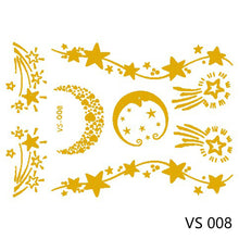 Load image into Gallery viewer, Gold Stamp Silver Tattoo Stickers Star Fashion Freckle Face Stickers Waterproof Temporary Body Art Party Tattoo Stickers
