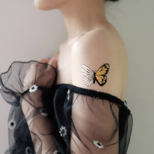 Load image into Gallery viewer, Gold Stamping Tattoo Sticker Colorful Butterfly Metal Tattoo Sticker Fashion Women Cartoon Waterproof Body Art Tattoo Sticker
