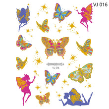 Load image into Gallery viewer, Gold Stamping Tattoo Sticker Colorful Butterfly Metal Tattoo Sticker Fashion Women Cartoon Waterproof Body Art Tattoo Sticker
