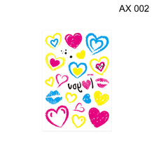 Load image into Gallery viewer, Fluorescent Love Graffiti Flower Arm Face Tattoo Sticker Waterproof Lover Lip Print Arm Sweatproof Tattoo Stickers
