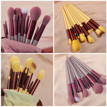 Load image into Gallery viewer, 13pcs Four Seasons Green Makeup Brush Set Portable Soft Powder Concealer Blusher Brush Eye Shadow Brush Beauty Tools

