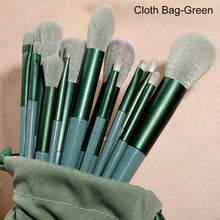 Load image into Gallery viewer, 13pcs Four Seasons Green Makeup Brush Set Portable Soft Powder Concealer Blusher Brush Eye Shadow Brush Beauty Tools
