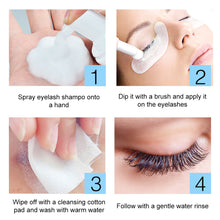 Load image into Gallery viewer, 50ml No Stimulation Eyelash Shampoo Extensions Brush Kit Eyelash Extension Glue Eye Lash Cleansing Foam Pump Design Makeup Clean
