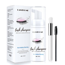 Load image into Gallery viewer, 50ml No Stimulation Eyelash Shampoo Extensions Brush Kit Eyelash Extension Glue Eye Lash Cleansing Foam Pump Design Makeup Clean
