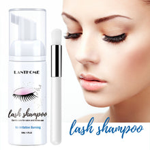 Load image into Gallery viewer, 50ml No Stimulation Eyelash Shampoo Extensions Brush Kit Eyelash Extension Glue Eye Lash Cleansing Foam Pump Design Makeup Clean
