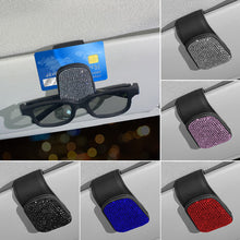 Load image into Gallery viewer, Car Crystal Sunglasses Auto Sun Visor Glasses Box Clip Card Ticket Holder Stand Fastener Pen Case Eyeglasses Accessories
