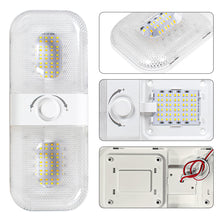 Load image into Gallery viewer, 12-24V 120LEDs Car RV Light Automobile Lamp with 3 Colors Stepless Dimmable Brightness Adjustable Trailer Ceiling Lighting
