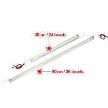Load image into Gallery viewer, 12V-80V 24LED/36 LED Car Interior Light Lamp Strip Bar On/Off Switch for Van Lorry Truck Camper Caravan Camping RV Caravan
