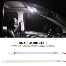 Load image into Gallery viewer, 12V-80V 24LED/36 LED Car Interior Light Lamp Strip Bar On/Off Switch for Van Lorry Truck Camper Caravan Camping RV Caravan
