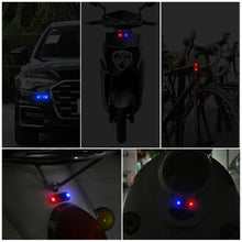 Load image into Gallery viewer, Solar Car LED Warning Light Night Ride Tail Light Anti-rear Strobe Light for Motorcycle Electric Vehicle Bicycle
