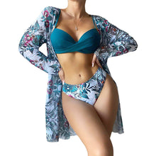 Load image into Gallery viewer, Three-Point Low Waist Gathering Style Bikini Suit Sexy Small Fresh Style Swimsuit Set-3PCS
