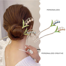 Load image into Gallery viewer, Elegant Bell Orchid Flower Hairpin Alloy Tulip Flower Hair Clasp Fashion Temperamental Headwear Hair Accessories
