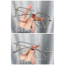Load image into Gallery viewer, Fashion Large Frame Anti Blue Light Glasses Retro Polygonal Double Beam Glasses Comfortable Transparent Glasses For Women Men

