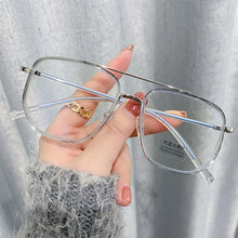Load image into Gallery viewer, Fashion Large Frame Anti Blue Light Glasses Retro Polygonal Double Beam Glasses Comfortable Transparent Glasses For Women Men
