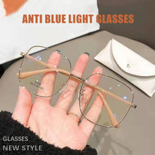 Load image into Gallery viewer, Fashion Large Frame Anti Blue Light Glasses Metal Frame Glasses Lightweight Comfortable Transparent Glasses For Women Men
