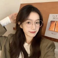 Load image into Gallery viewer, Fashion Large Frame Anti Blue Light Glasses Metal Frame Glasses Lightweight Comfortable Transparent Glasses For Women Men
