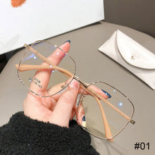Load image into Gallery viewer, Fashion Large Frame Anti Blue Light Glasses Metal Frame Glasses Lightweight Comfortable Transparent Glasses For Women Men
