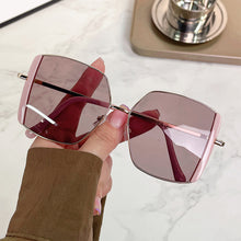 Load image into Gallery viewer, Personalized Polygonal Large Frame Sunglasses Metal Frame Unpolarized Sunglasses UV Protection Outdoor Sunglasses for Women
