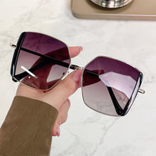 Load image into Gallery viewer, Personalized Polygonal Large Frame Sunglasses Metal Frame Unpolarized Sunglasses UV Protection Outdoor Sunglasses for Women
