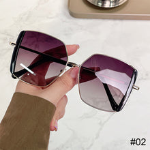 Load image into Gallery viewer, Personalized Polygonal Large Frame Sunglasses Metal Frame Unpolarized Sunglasses UV Protection Outdoor Sunglasses for Women
