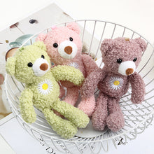 Load image into Gallery viewer, 18cm Cute Plush Bear Toy with Embroidery Daisy Gift Bouquet Decoration Bear Doll Wedding Stuffed Bears Gifts
