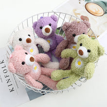 Load image into Gallery viewer, 18cm Cute Plush Bear Toy with Embroidery Daisy Gift Bouquet Decoration Bear Doll Wedding Stuffed Bears Gifts
