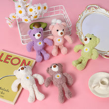 Load image into Gallery viewer, 18cm Cute Plush Bear Toy with Embroidery Daisy Gift Bouquet Decoration Bear Doll Wedding Stuffed Bears Gifts
