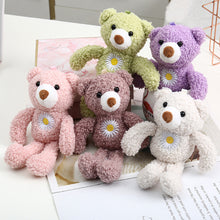 Load image into Gallery viewer, 18cm Cute Plush Bear Toy with Embroidery Daisy Gift Bouquet Decoration Bear Doll Wedding Stuffed Bears Gifts
