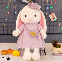 Load image into Gallery viewer, 37cm Cute Rabbit Plush Toy with Hat Dress Long Ear Soft Stuffed Bunny Doll Sleeping Toy Girls Kids Baby Plush Animal Birthday Gifts
