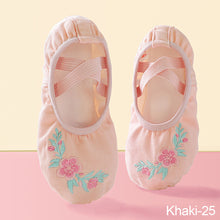 Load image into Gallery viewer, Children Practise Ballerina Shoes Woman Dance Shoes Girls Ballet Shoes Satin Embroidery Soft Sole Ballet Dance Slippers
