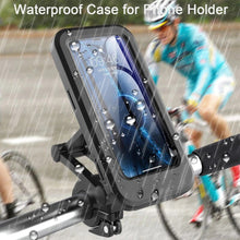 Load image into Gallery viewer, Waterproof Motorcycle Bike Mobile Phone Holder Support Universal Bicycle GPS 360° Swivel Adjustable Motorcycle Cellphone Holder
