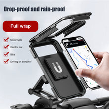 Load image into Gallery viewer, Waterproof Motorcycle Bike Mobile Phone Holder Support Universal Bicycle GPS 360° Swivel Adjustable Motorcycle Cellphone Holder
