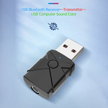 Load image into Gallery viewer, 5 in 1 Bluetooth Adapter For Speaker Headset Car Wireless Audio Receiver/Transmitter Dual Function Bluetooth 5.2 USB Dongle
