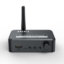 Load image into Gallery viewer, Bluetooth 5.0 Receiver U Disk Digital to Analog Audio Converter Spdif Optical Fiber to 3.5MM AUX 2 RCA Car kit Amplifier Speaker
