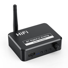 Load image into Gallery viewer, Bluetooth 5.0 Receiver U Disk Digital to Analog Audio Converter Spdif Optical Fiber to 3.5MM AUX 2 RCA Car kit Amplifier Speaker

