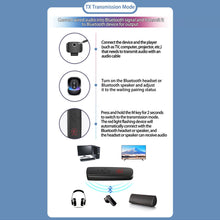Load image into Gallery viewer, 5.2 Bluetooth Transmitter Receiver 2-in-1 Car Bluetooth Stick TV Computer Audio Transmitter Adapter
