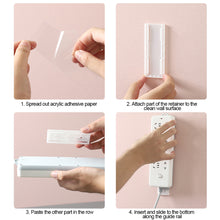 Load image into Gallery viewer, Wall Mounted Socket Holder Punch Free Plug Fixer Self-Adhesive Power Strip Holder Home Cable Wire Organizer Racks
