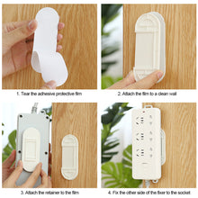 Load image into Gallery viewer, Wall Mounted Socket Holder Punch Free Plug Fixer Self-Adhesive Power Strip Holder Home Cable Wire Organizer Racks
