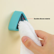 Load image into Gallery viewer, Wall Mounted Towel Plug Self Adhesive Towel Hook Holder Bathroom Towel Storage Rack Waterproof Kitchen Rag Dishcloth Clip Organizer
